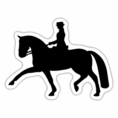 Dressur Reiter Dressurpferd Sticker