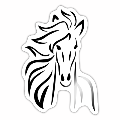 Sticker - Weiß glänzend