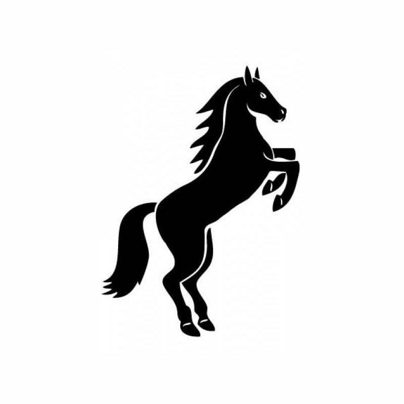 Aufkleber Pferd Schwarz