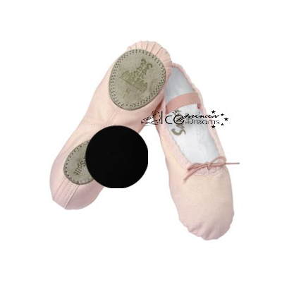 Ballettschuh 5C mit Split-Sole in Schwarz