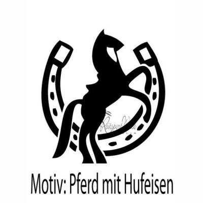 Wunschmotiv Pferd mit Hufeisen