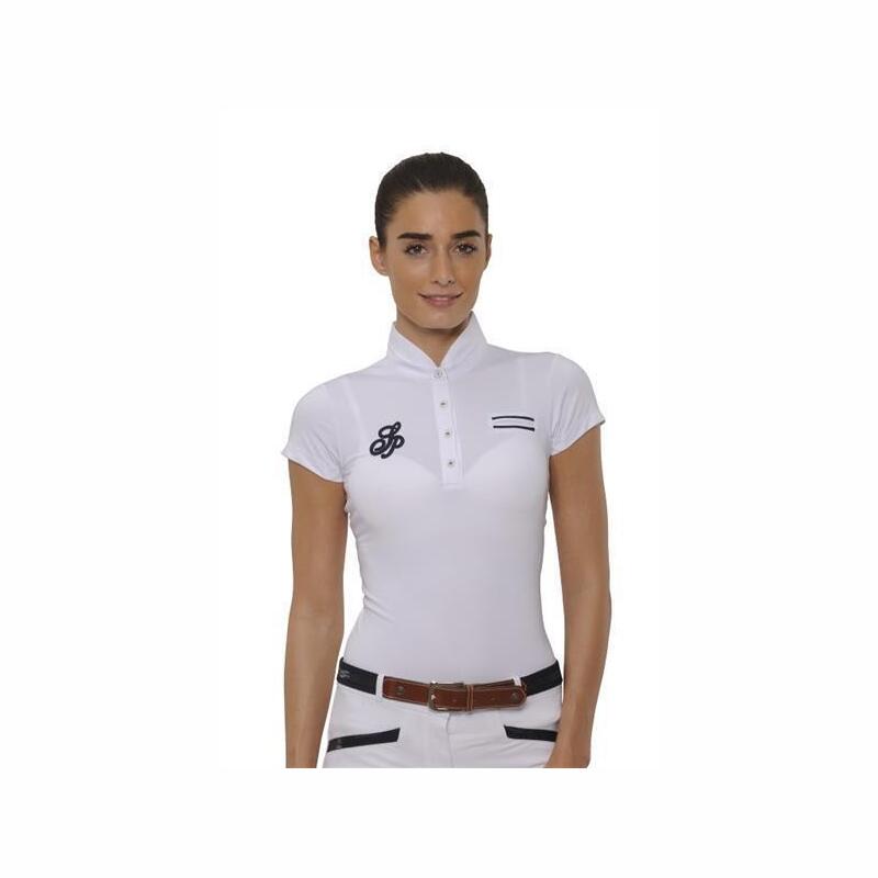 SPOOKS Turnier-Shirt Kimi Stripe in Weiß - Größe: XS