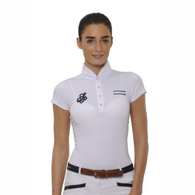 SPOOKS Turnier-Shirt Kimi Stripe in Weiß -...