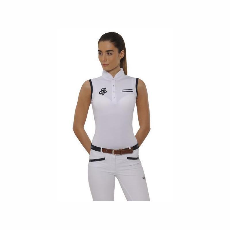 SPOOKS Turnier-Shirt Kimi Sleeveless in Weiß - Größe: L