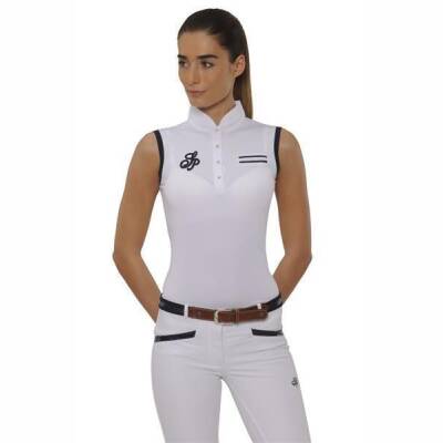 SPOOKS Turnier-Shirt Kimi Sleeveless in Weiß -...