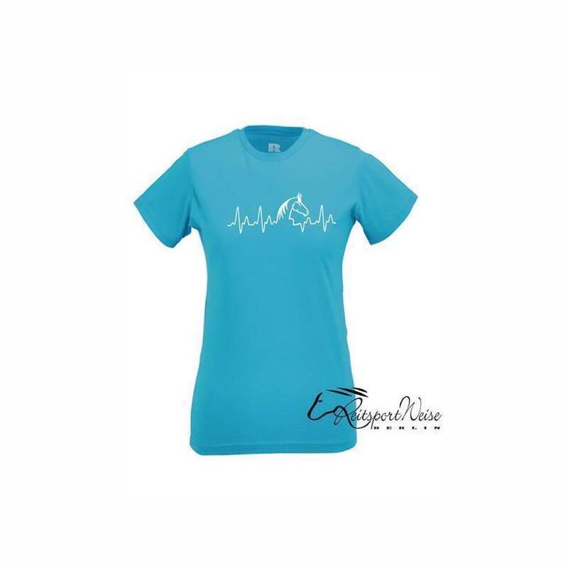 T-Shirt Horse Heartbeat in Türkis M