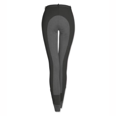 Kinder Vollbesatz-Reithose Fun Sport - Schwarz/Grau