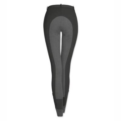 Kinder Vollbesatz-Reithose Fun Sport in Schwarz/Grau - Größe: 176